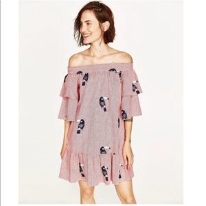 ZARA novelty toucan dress